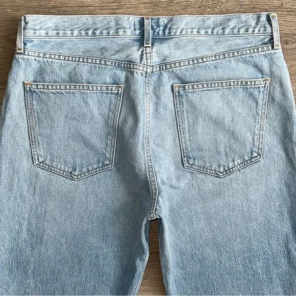 AGOLDE Lana Slice Straight Leg Jeans Size 31 Mid Rise Light Blue 90s Revolve - Picture 10 of 13